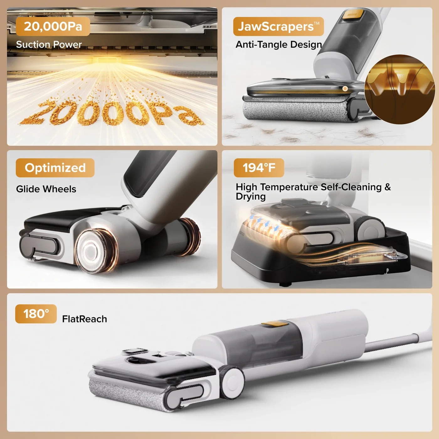 rockrobo f25 gt gen 2 smart wet dry vacuum with zero-tangle cleaning