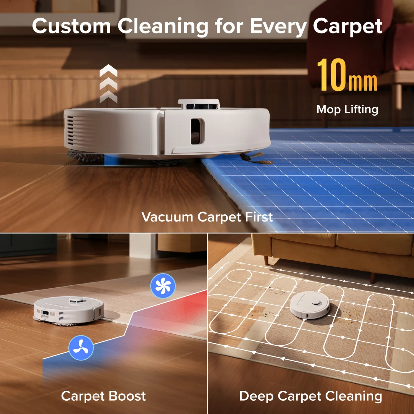 roborock qrevo s pro robot vacuum and mop - 18500 pa suction multif