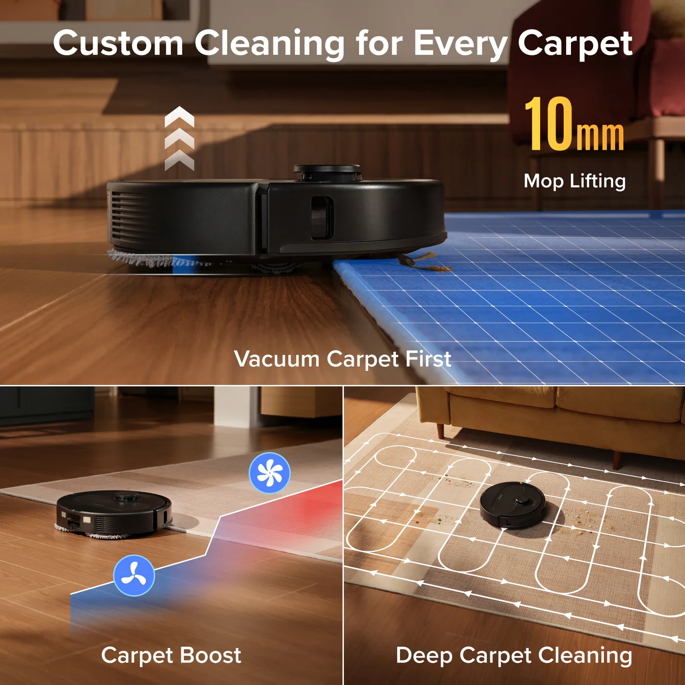 roborock qrevo s pro robot vacuum and mop - 18500 pa suction multif